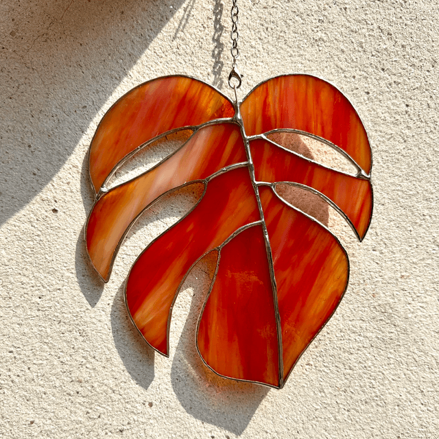 Feuille de Monstera (orange)